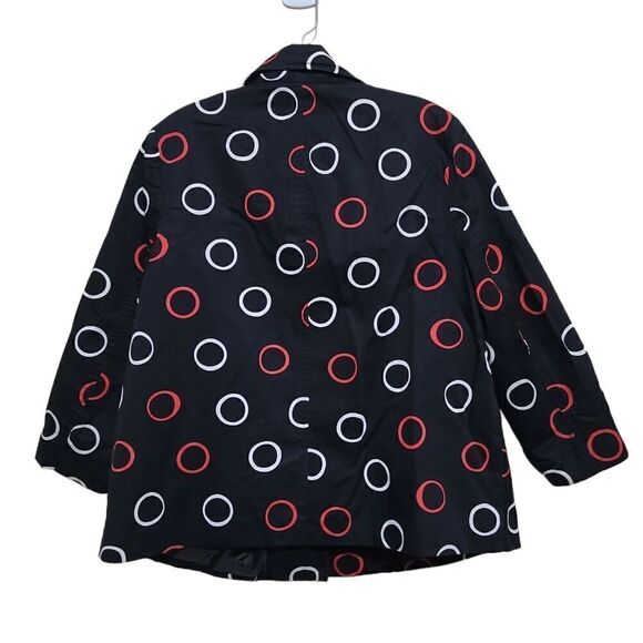Kim Roger Black Multicolored Jacket Sz Large - Picture 2 of 7